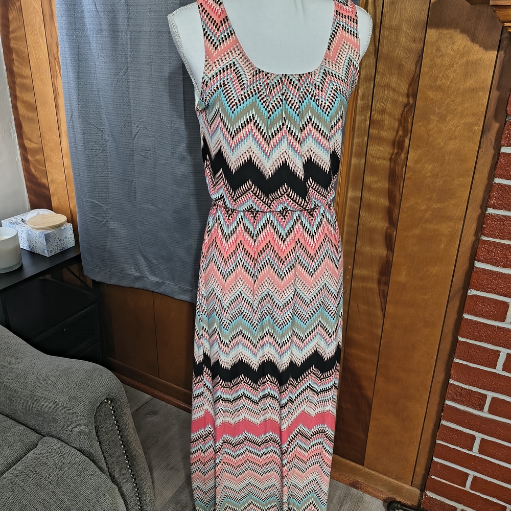 Maurices Multicolor Chevron Maxi Dress